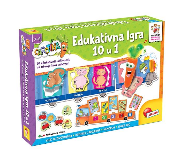Lisciani Carotina- edukativna igra 10 u 1, Šarena