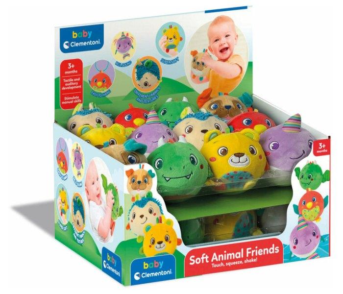 Clementoni igračka Clementoni bebe plišane životinje, šarene