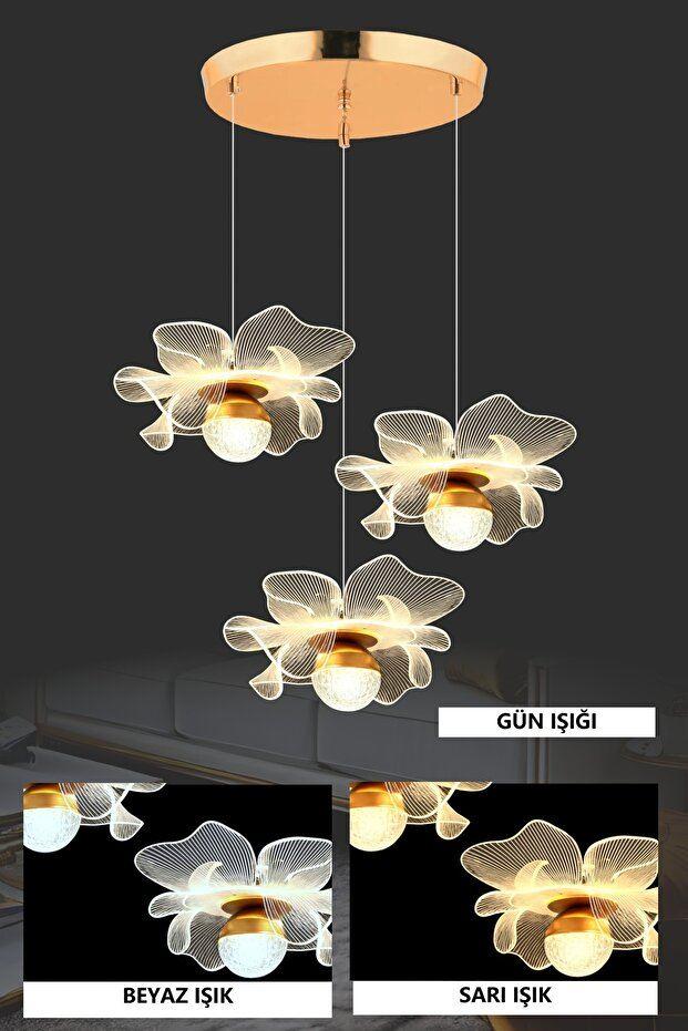 Opviq luster Kleopatra 3, zlatne boje