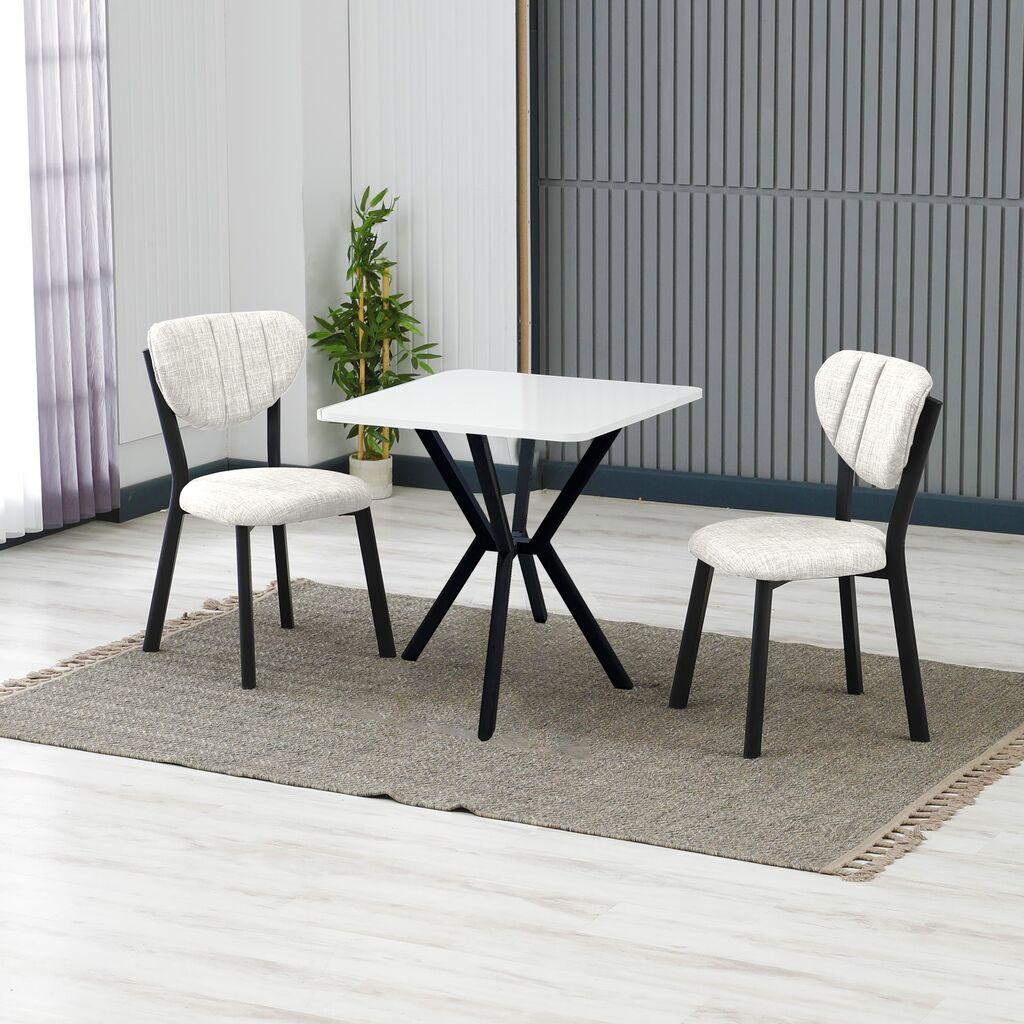 Hanah Home Trpezarijski sto i stolice Elma, krem