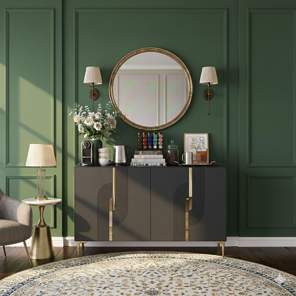 Hanah Home Komoda Meyra 120, Antracit-zlatna