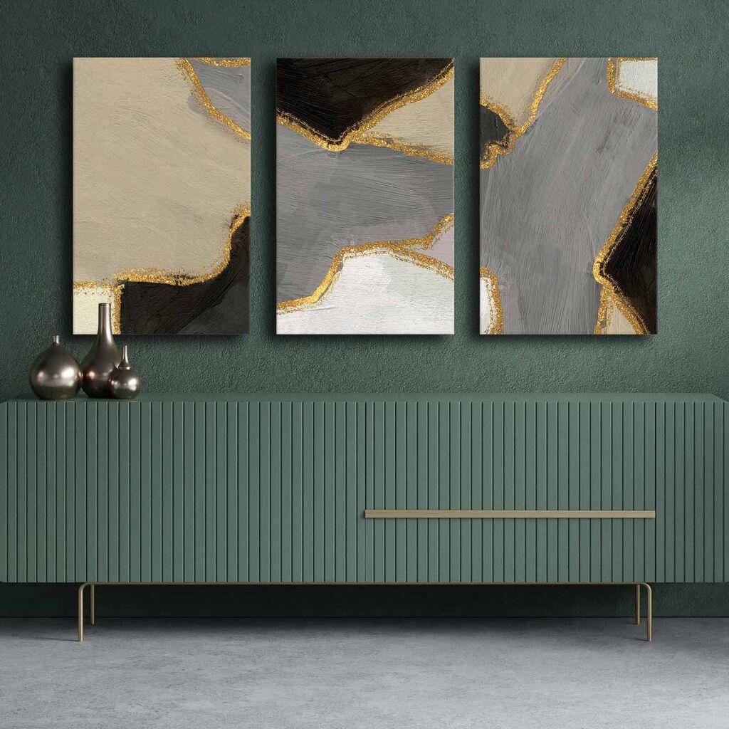 Wallity Slika na platnu 3P4570GSC-002, 45 x 70 cm, 3 dela