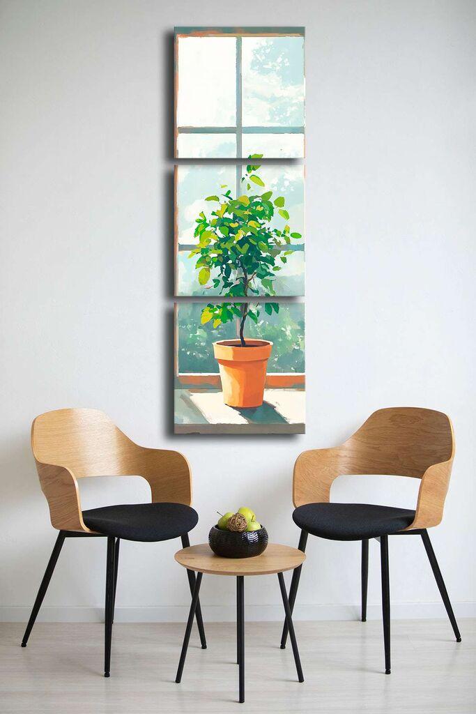 Wallity Slika na platnu 3P4545BSRC-008, 45 x 45 cm, 3 dela