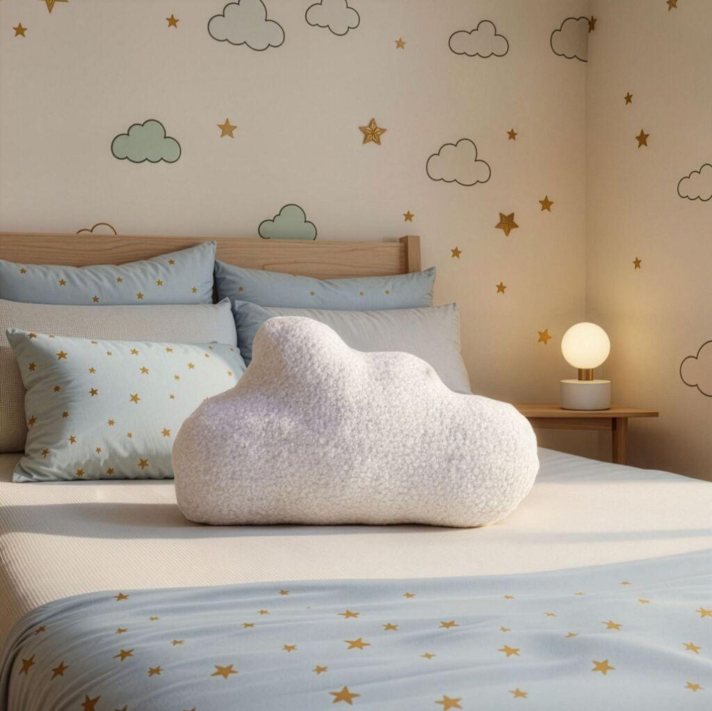 Aberto Design Dekorativni jastuk Oblak, 47x27 cm, Bijeli