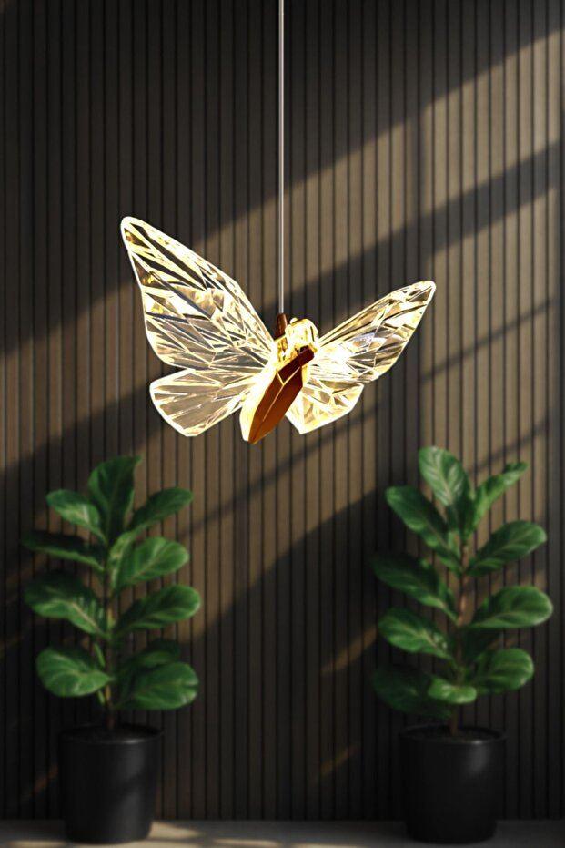 Opviq luster u obliku leptira, zlatne boje
