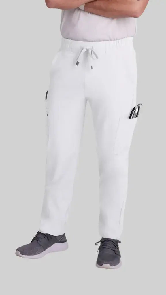 MyMedicalHouse Muške pantalone Cargo, Bijele