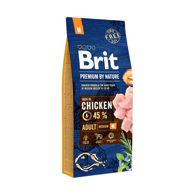 BRIT suha hrana za odrasle pse srednjih rasa Chicken Premium bi Nature, 15 kg