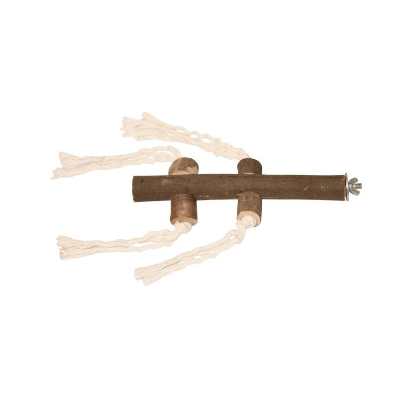 Kerbl 82954 Igračka za papagaje 20cm Perch with cotton rope,Smeđa