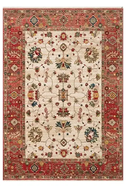 Tepih KYB 04, 120x180 cm, Krem-Crveni