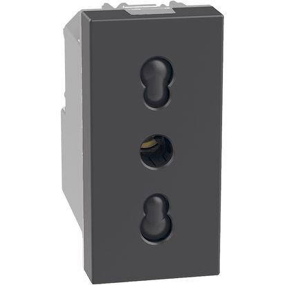 Bticino Utičnica Light Now YD4180, 1M, Euro, Crna