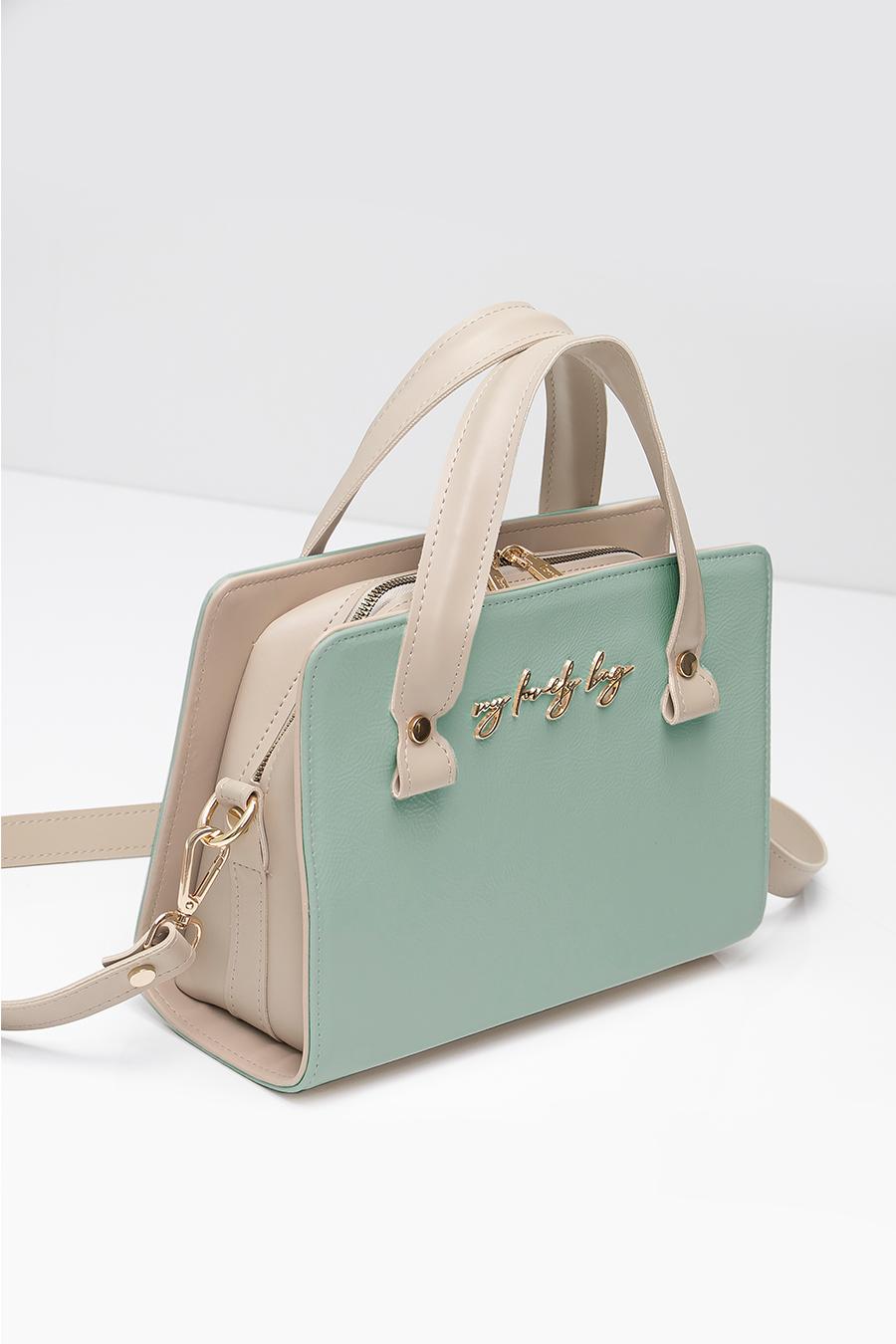 Lovely Bag  AMBER - mint torba - Zlatni metal