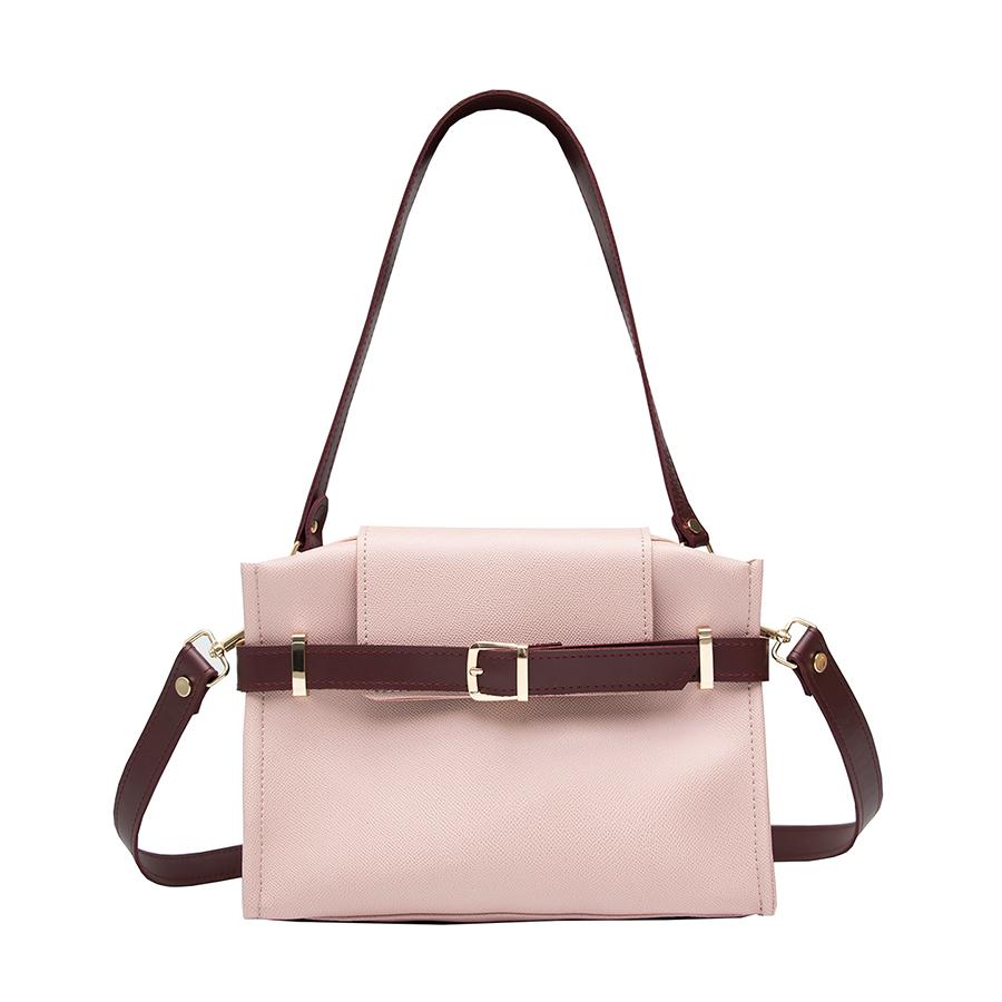 Lovely Bag  FLORA - puder/bordo torba - Zlatni metal