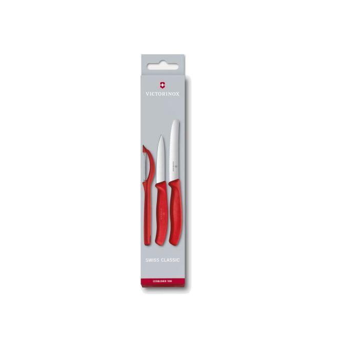 Victorinox Swiss Set noževa Classic, 3 komada, Crveni