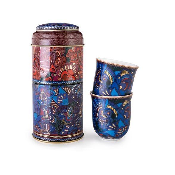 Images d'Orient Limena kutija Kashmir sa dva fildžana , 90ml, Šarena