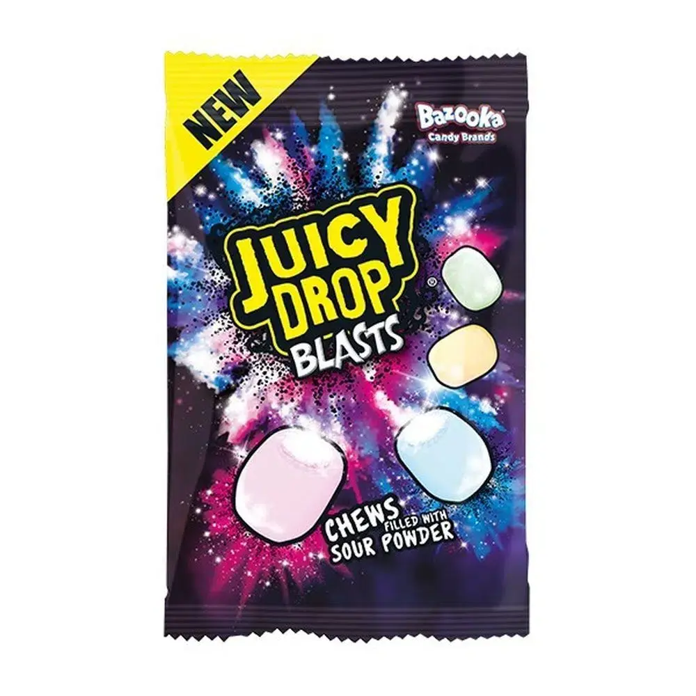 Bazooka mekani bomboni Juicy drop blasts, 45g