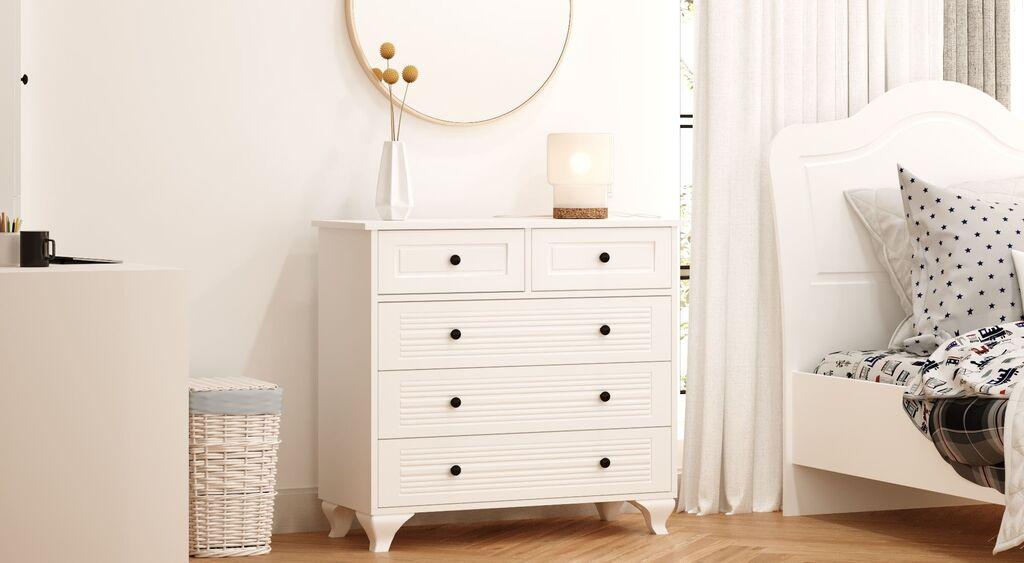 Hanah Home Komoda Rb-119, 90x86x40 cm, Bijela