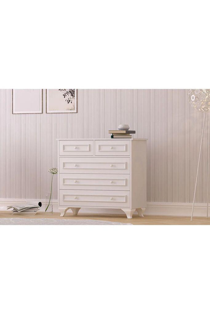 Hanah Home Komoda s ladicama Rb-186-06, 90x86x40 cm, Bijela