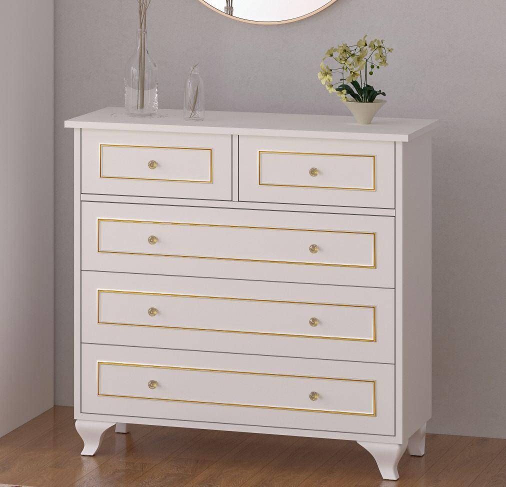 Hanah Home Komoda Rb-091, 90x86x40 cm, Bijela