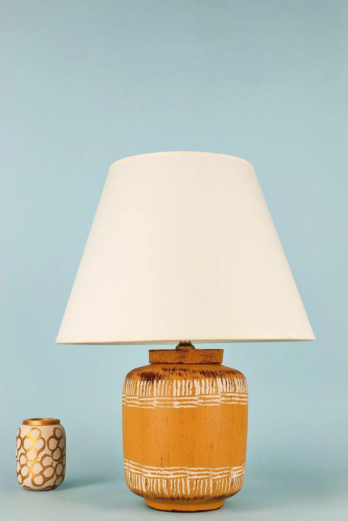 Opviq Stona lampa BK059, Narandžasto-bijela