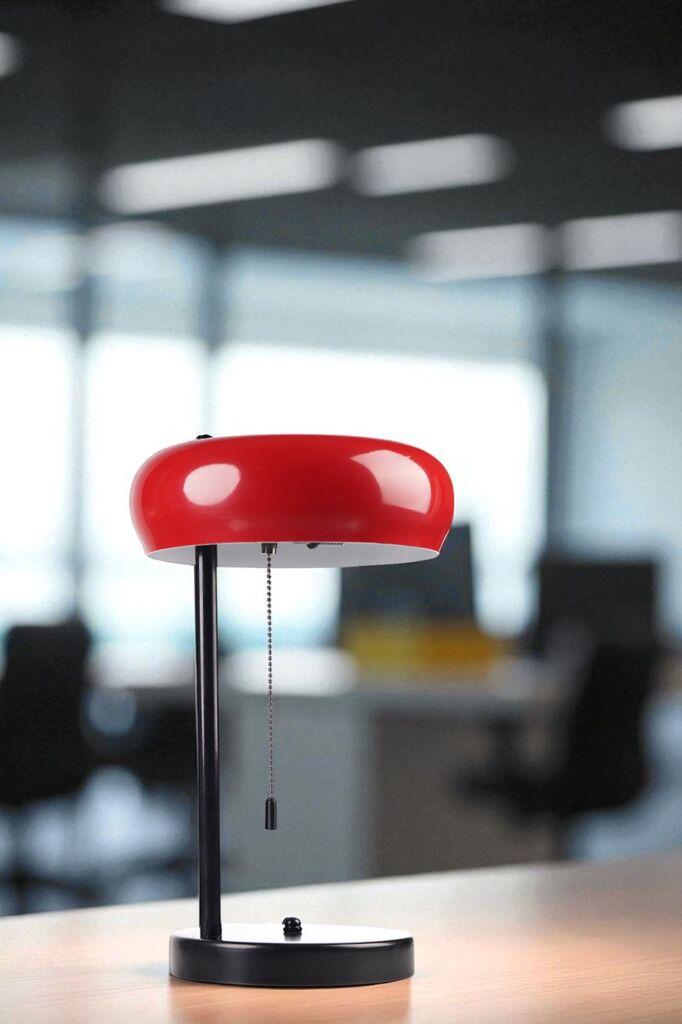 Opviq Stolna lampa Smith, Crveno-crna