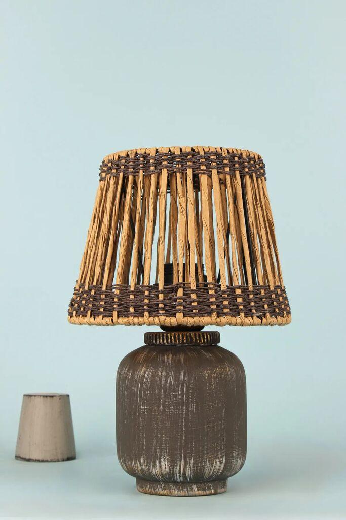 Opviq Stona lampa BK051, Sivo-smeđa