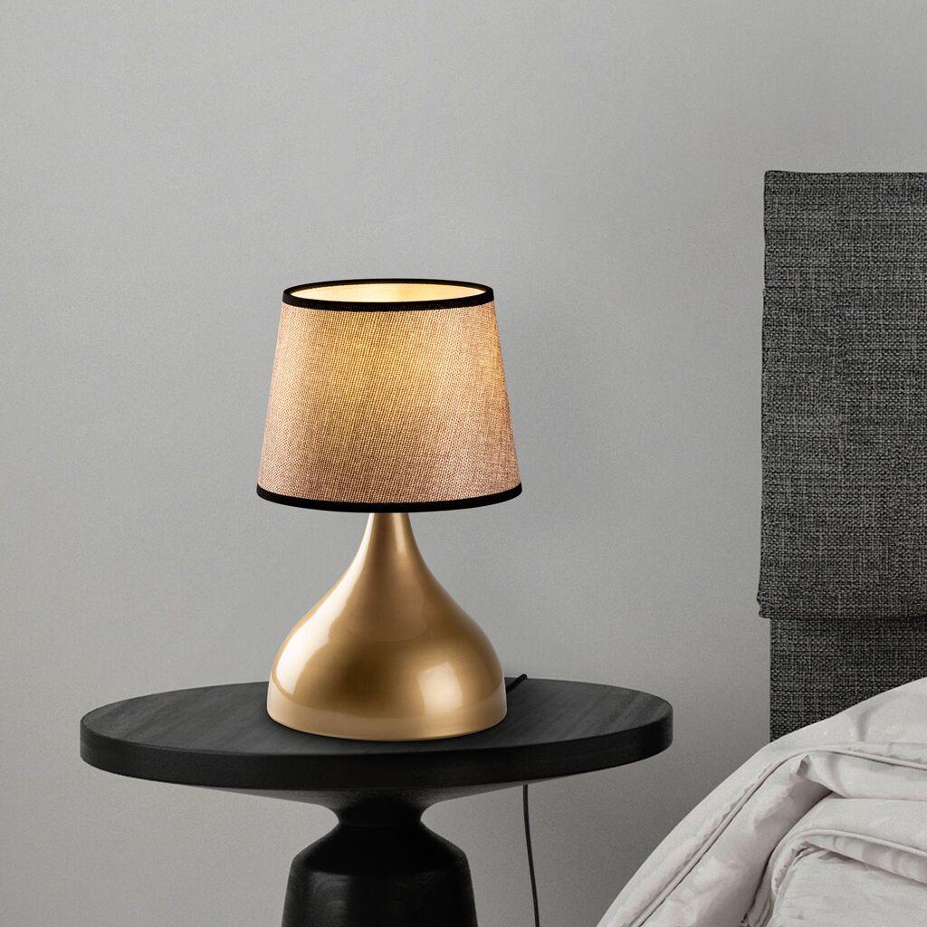 Opviq Stona lampa Gota-15476, Zlatno-bež