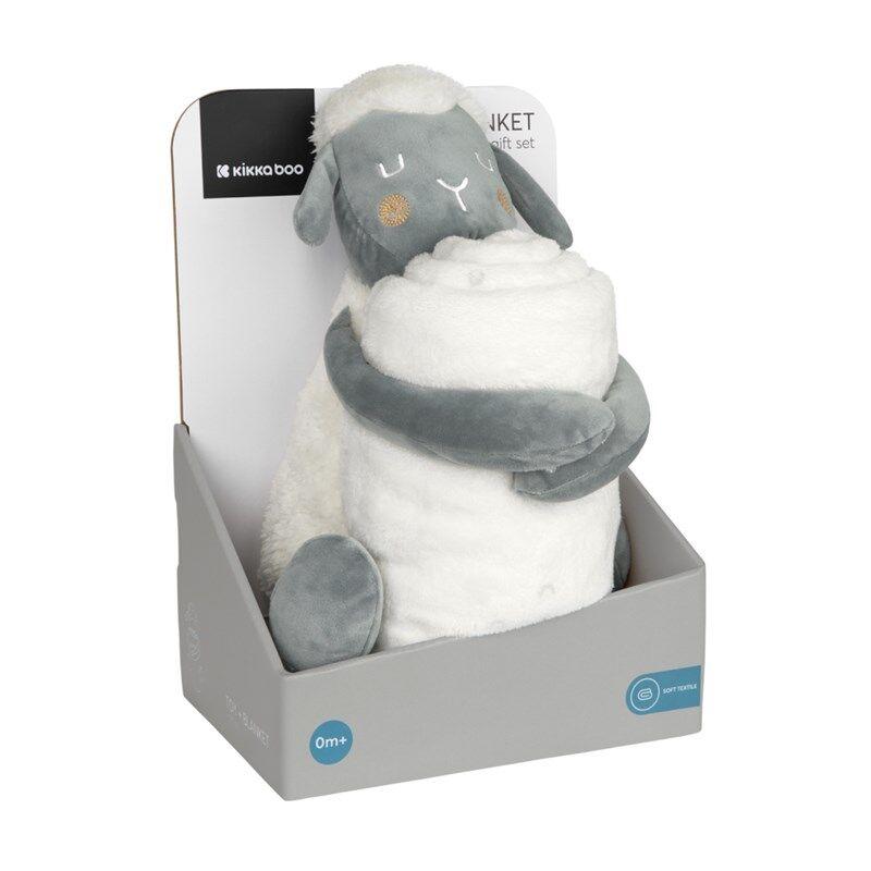 Kikka Boo Deka sa plišanom igračkom, Ovčica, 70 x 100 cm, bijele boje