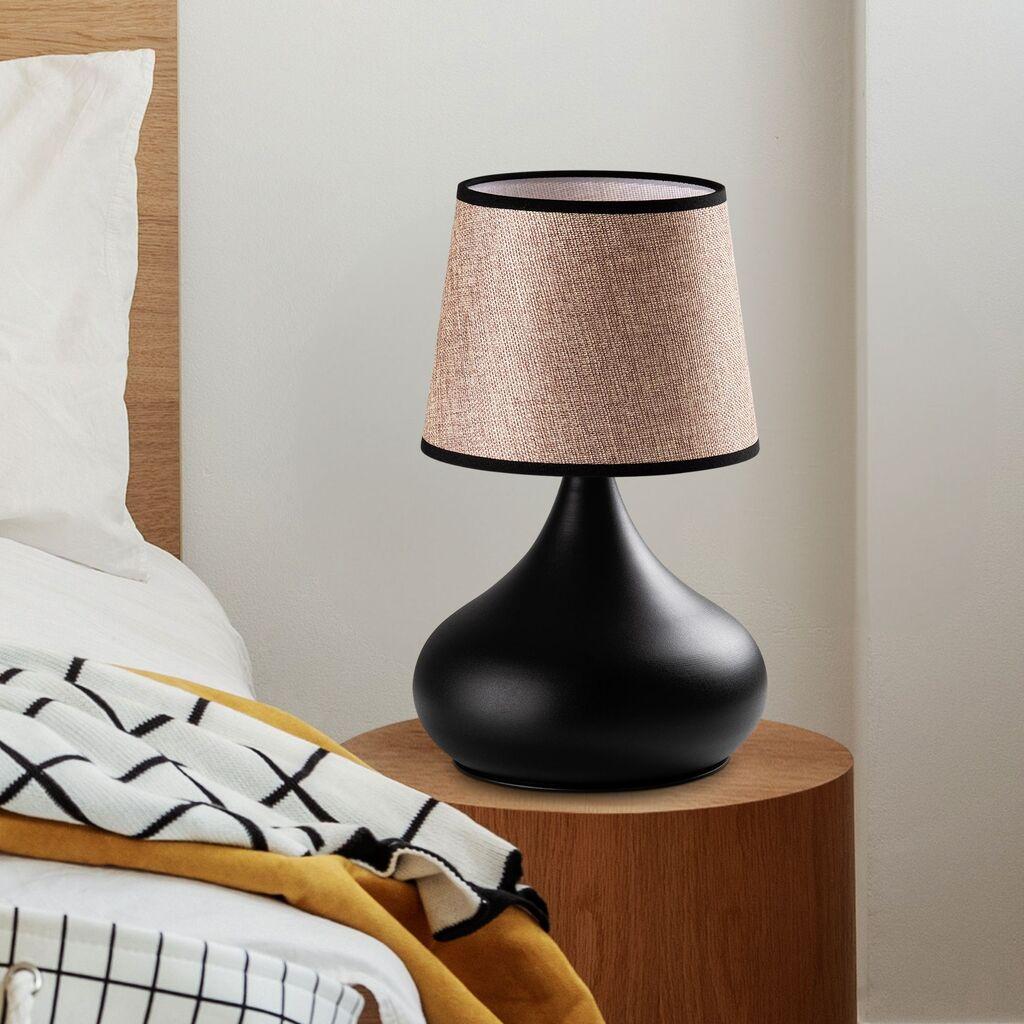 Opviq Stona lampa Bulbe-15462, Crno-bež