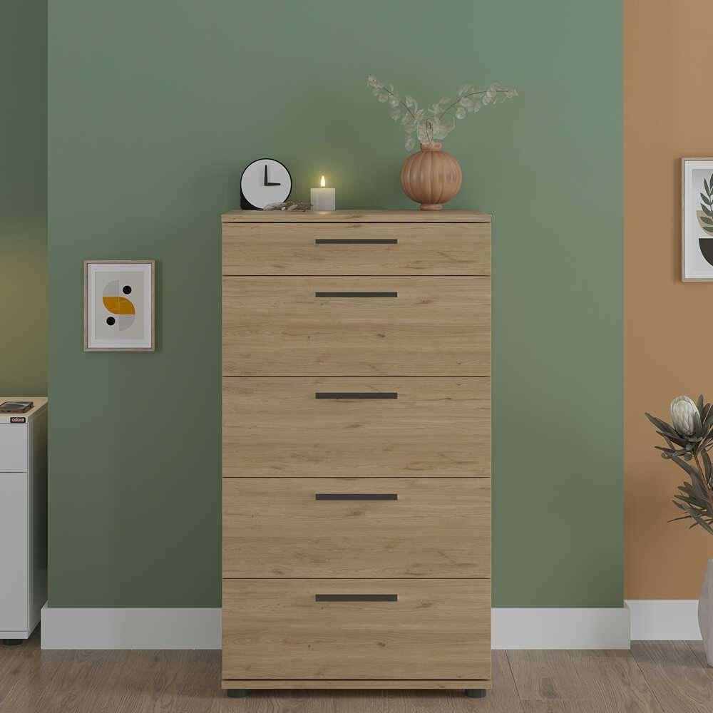 Hanah Home Komoda Sfn-550-Ff-1, 60x108x44 cm, Boje hrasta