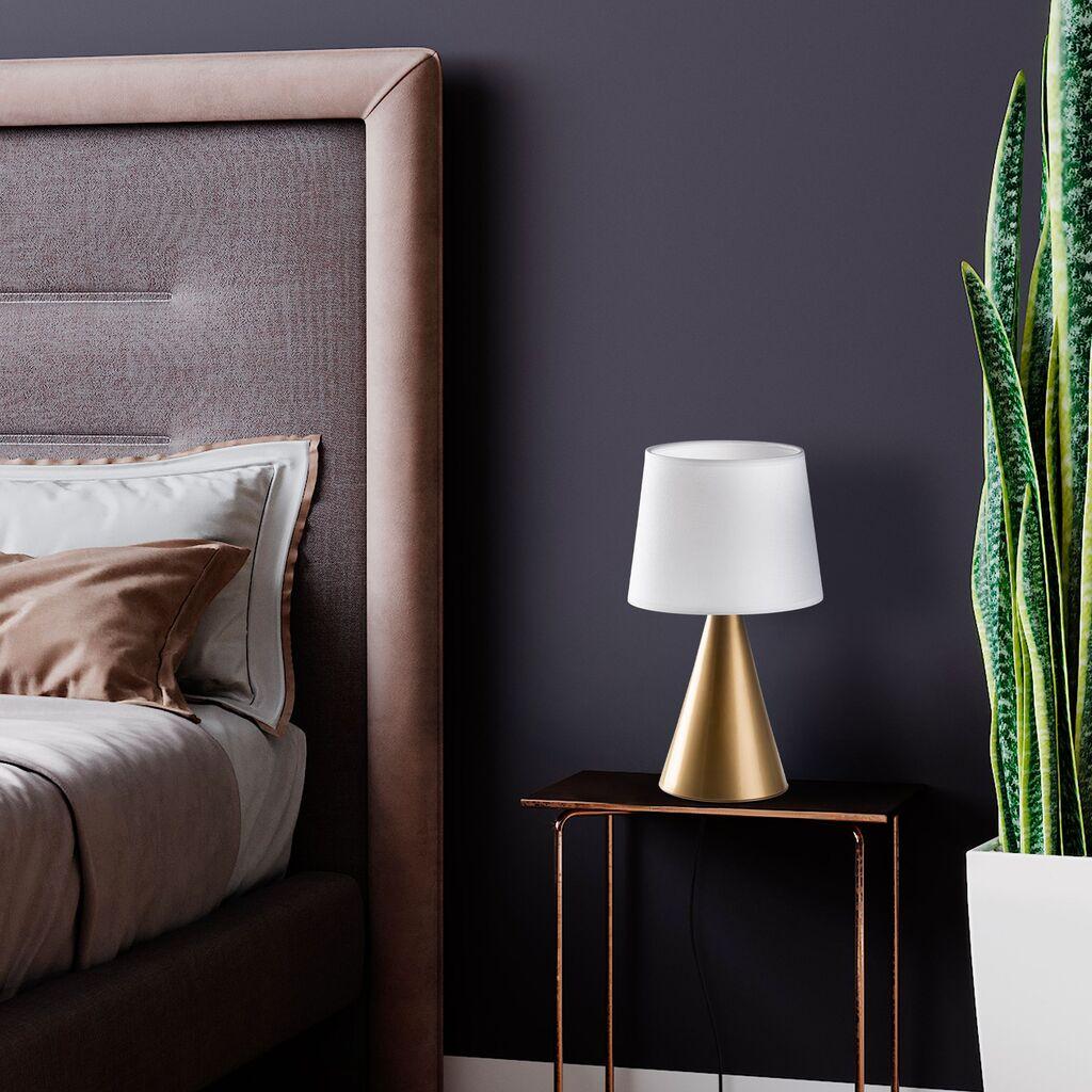 Opviq Stolna lampa Kona-15487, Zlatno-bijela