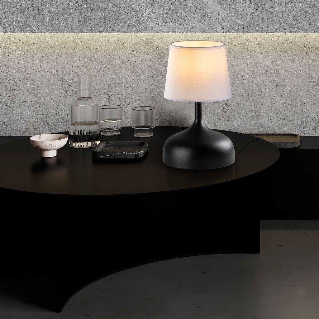 Opviq Stolna lampa Bulbous-15453, Crno-bijela