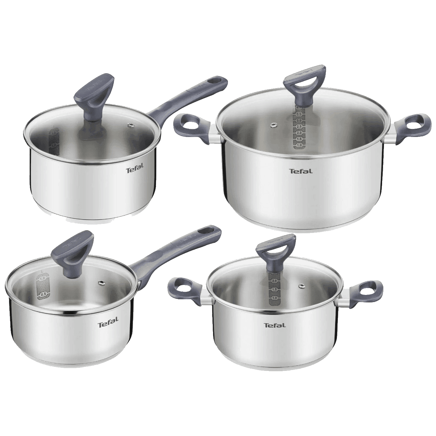 Tefal Set posuđa indukcija, 8/1 Daily Cook, Sivi