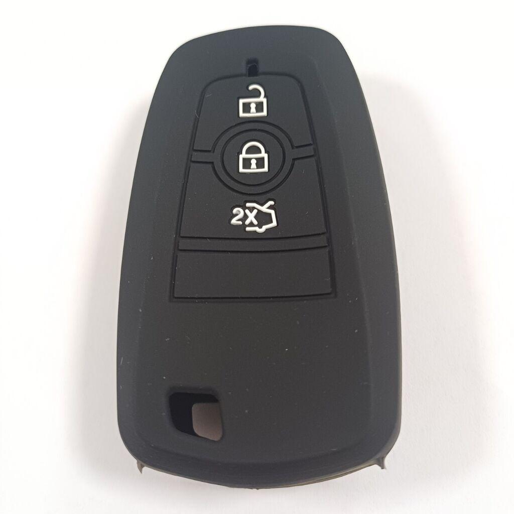 Silikonska navlaka za ključ Ford Tip 10, Tri Tipke, Crna