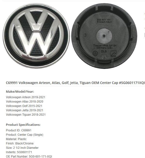 ASY Čep za alumunujumsku felgu VW, 66/56mm, Novi model, Reljefni