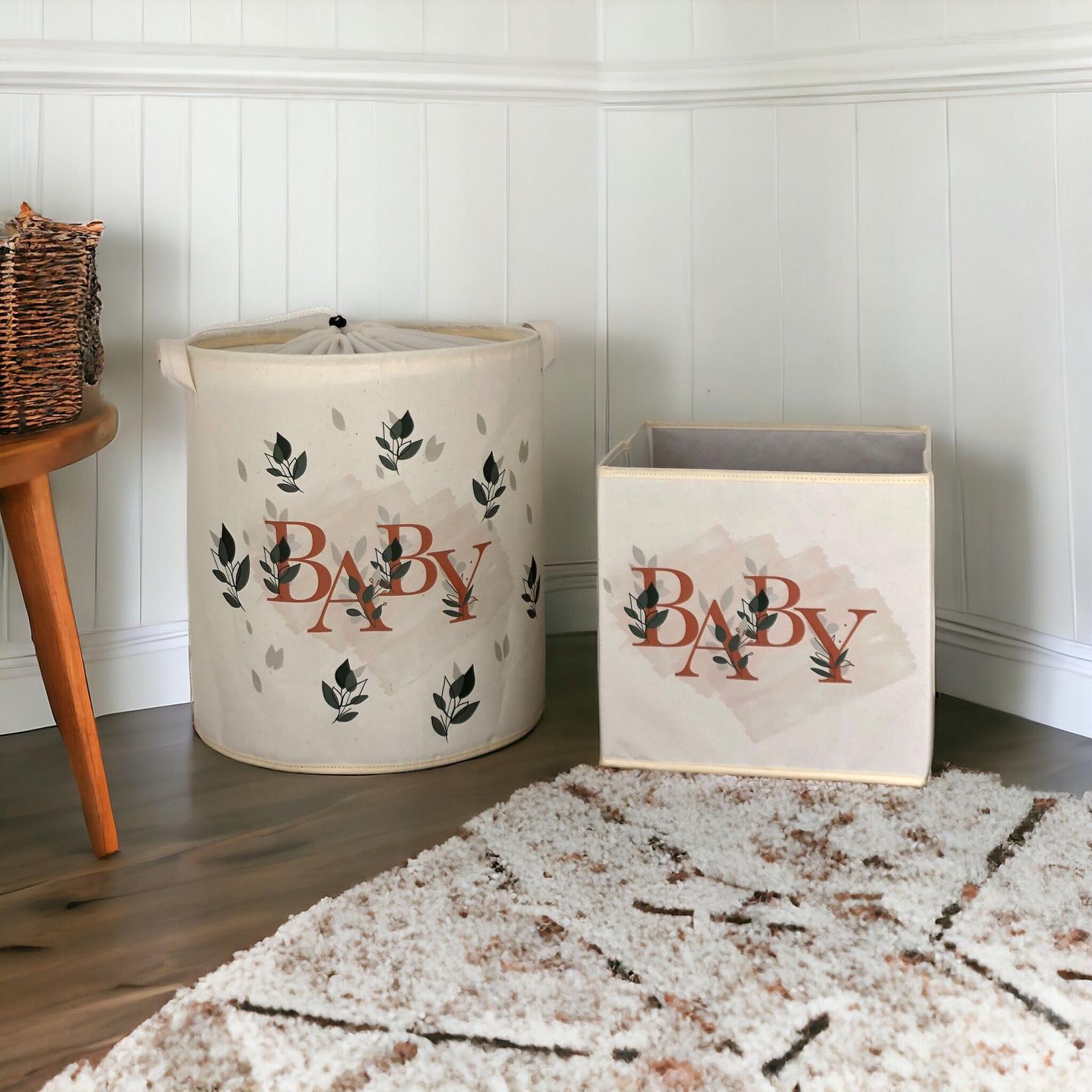 Aberto Design Set od 2 korpe za odlaganje, krem ​​boje