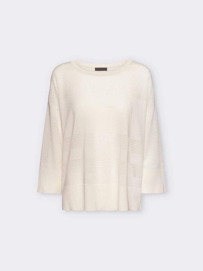 Elena Miro Ženski pleteni džemper, Bijeli