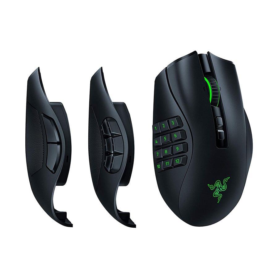 Razer Gaming miš Naga pro, Bežični, Crni