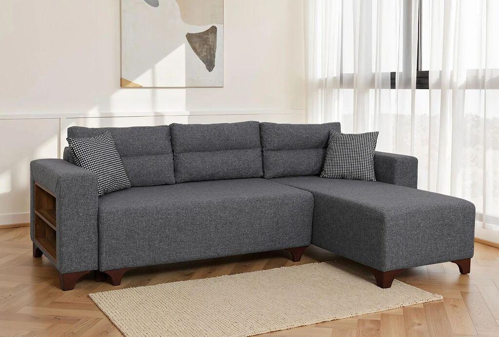 Atelier del Sofa Ugaona sofa na razvlačenje Tloft Mini, 260 x 160 cm, Siva
