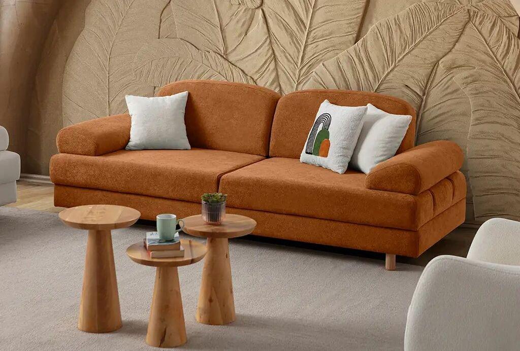 Atelier del Sofa Trosjed na razvlačenje Aries, 230 x 85 x 93 cm, Crveni