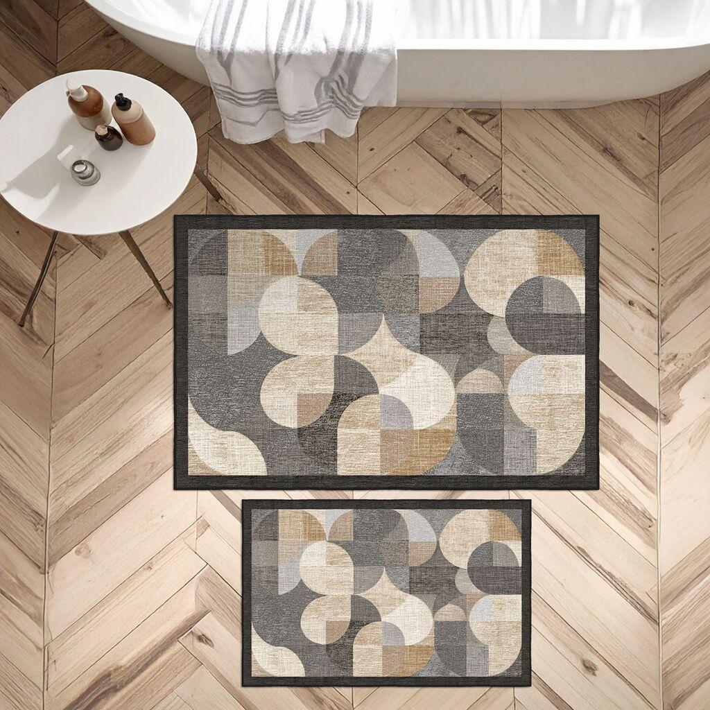 L'essentiel Maison Set kupaonskih tepiha Asr20, 2 dijela, siva