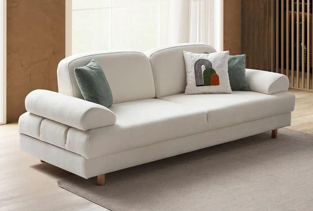 Atelier del Sofa Aries sklopiva sofa, 230 x 85 x 93 cm, bijela