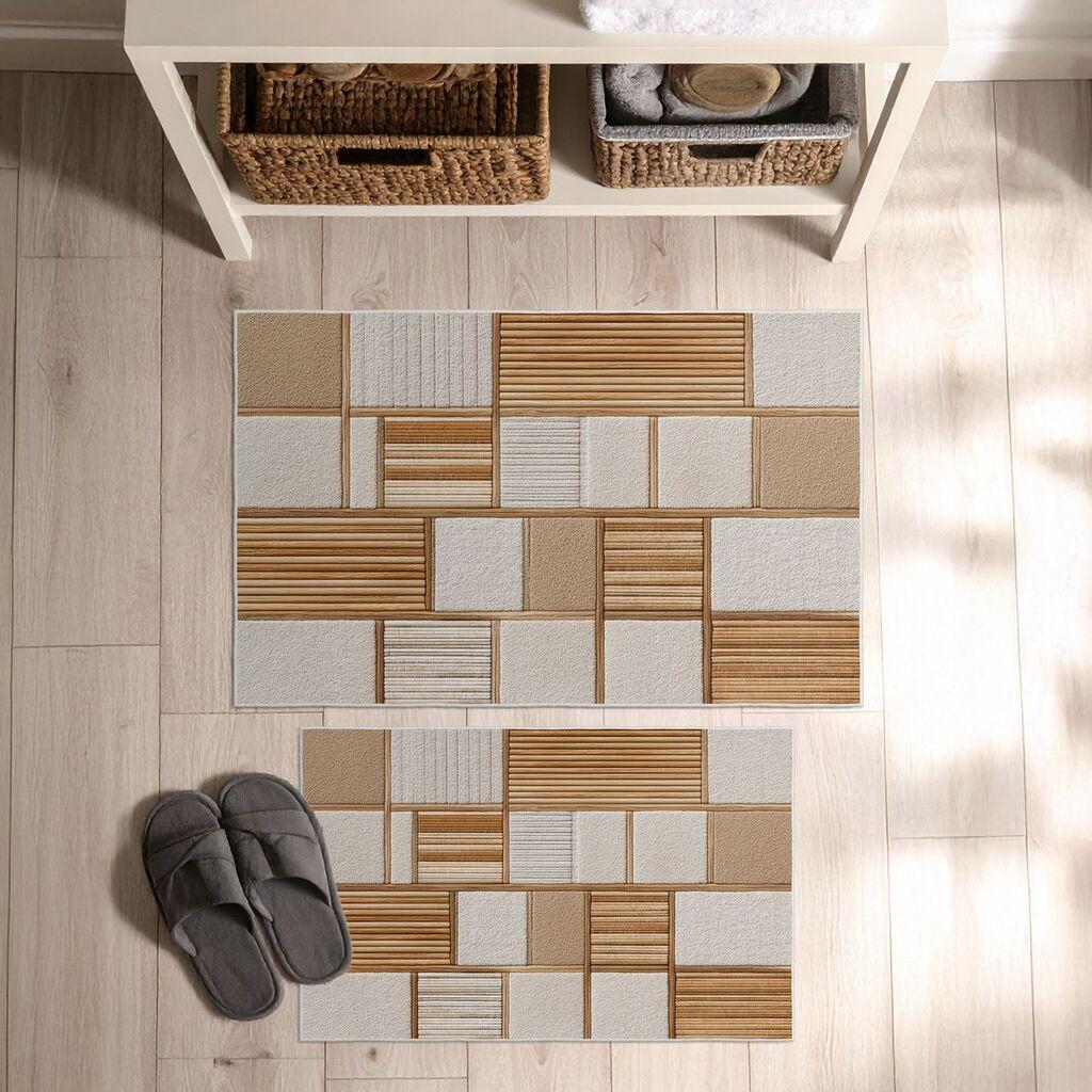 L'essentiel Maison Set prostirki za kupatilo Asr37, 2 dela, narandžasta