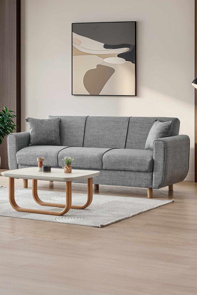 Atelier del Sofa Trosjed na razvlačenje Flavia, 214 x 100 x 87 cm, Sivi