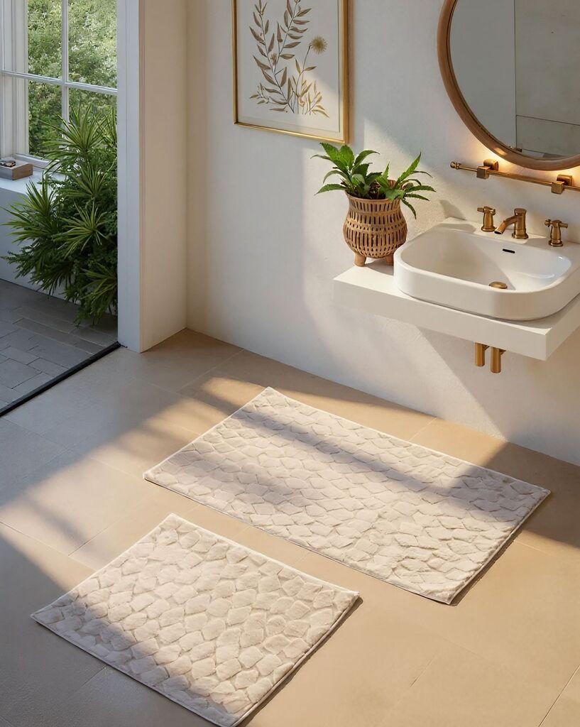 L'essentiel Maison Set prostirki za kupatilo Rabbit, 2 dijela, bež