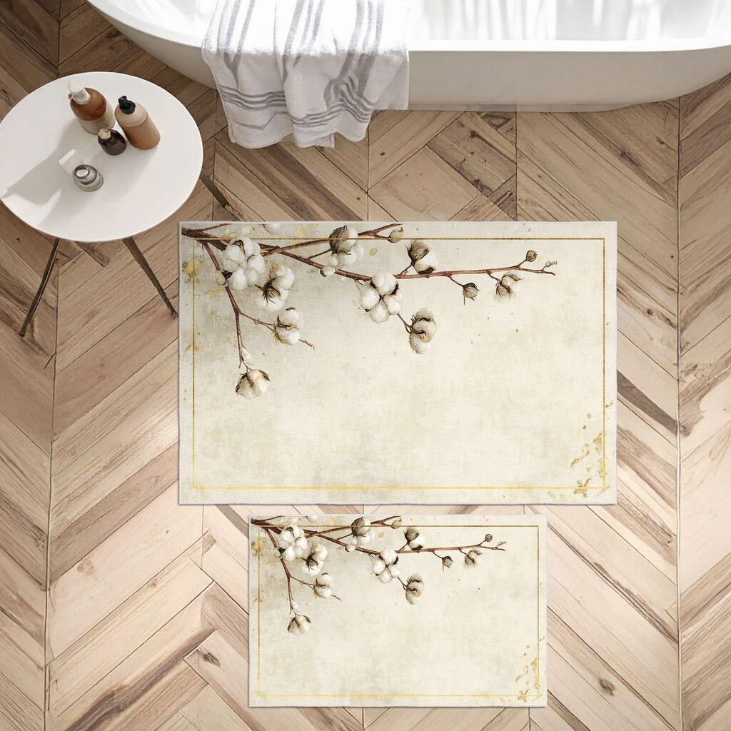 L'essentiel Maison Set prostirki za kupatilo Asr01, 2 dijela, bež