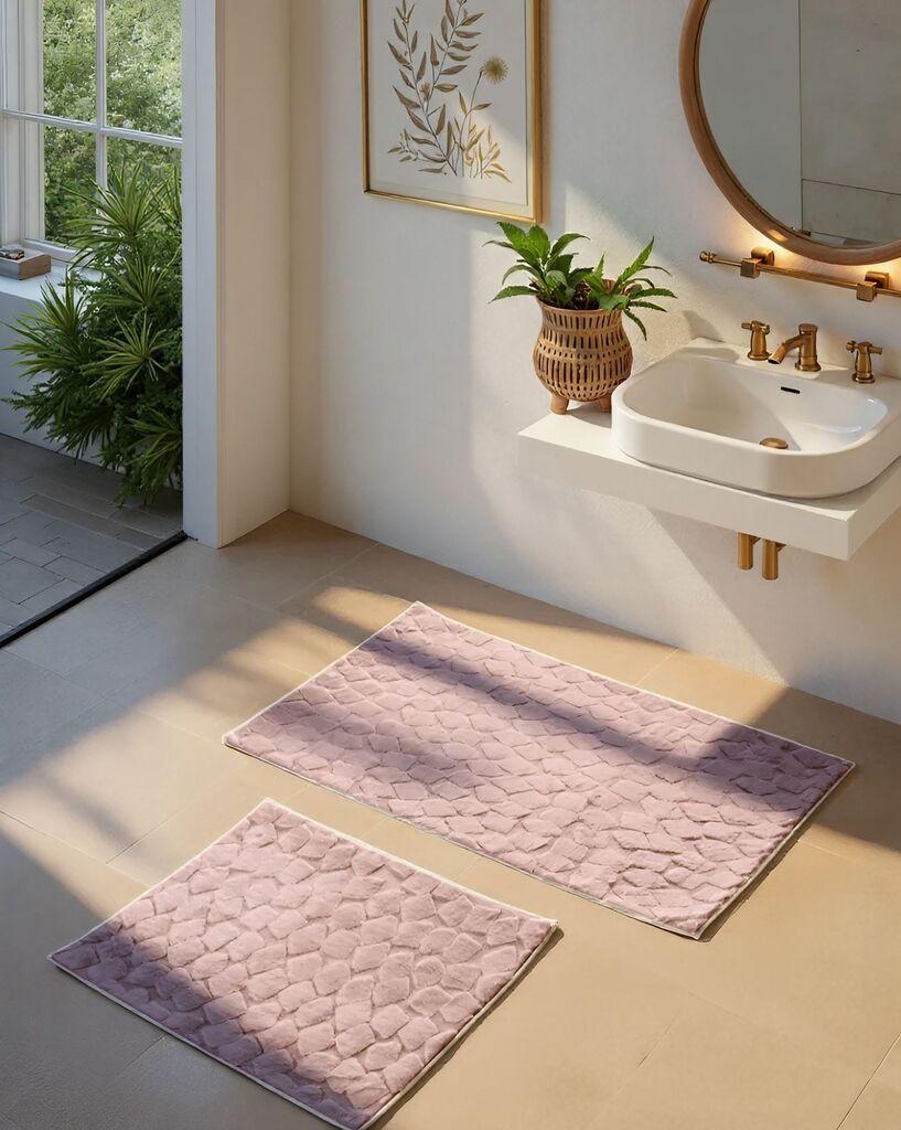 L'essentiel Maison Set prostirki za kupatilo Rabbit, 2 dijela, roze