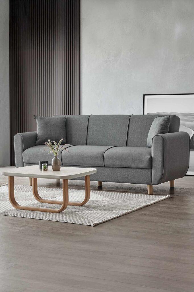 Atelier del Sofa Trosjed na razvlačenje Flavia, 214 x 100 x 87 cm, Tamnosivi