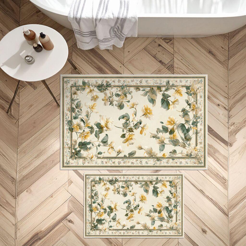 L'essentiel Maison Set prostirki za kupatilo Asr06, 2 dijela, bež