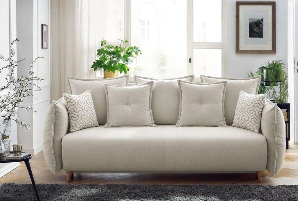 Atelier del Sofa Trosjed na razvlačenje Puffy, 235 x 95 x 98 cm, Krem