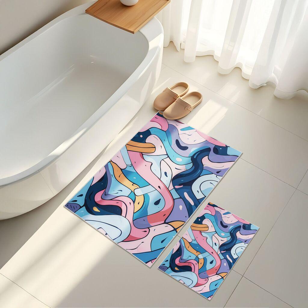 L'essentiel Maison Set kupaonskih tepiha Asr10, 2 dijela, plava